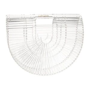 Cult Gaia Arc Acrylic Half-Moon Clutch